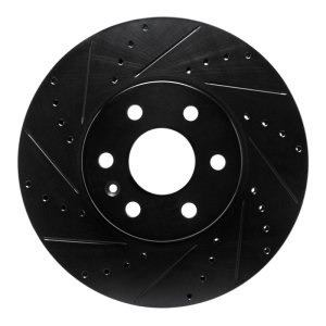 Chevrolet Colorado Brake Rotor (1) - Front Left - R1 Concepts - Drill & Slot - Black - `21-`22